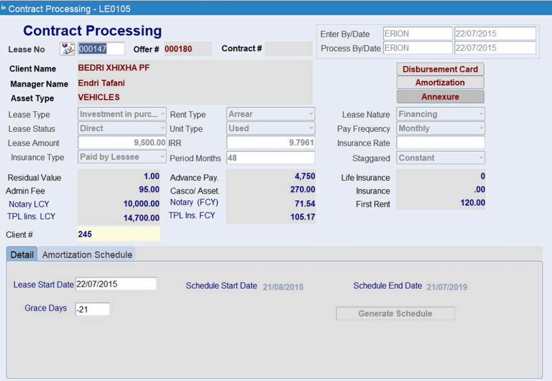 Contract Processing